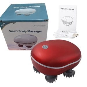 LED red light therapy function in smart scalp massager for improved blood circulation
