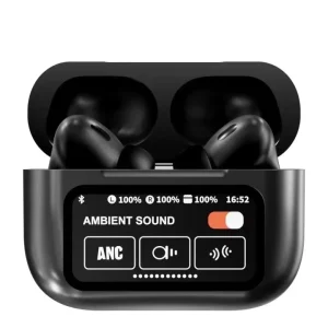 Airpods A9 Pro Touch Screen Display Earbuds with ANC ENC, zenipick 1 A9 Pro ANC Touch Screen Display Wireless Earbuds Black – Smart LED Screen Case Bluetooth 5.3 Bangladesh