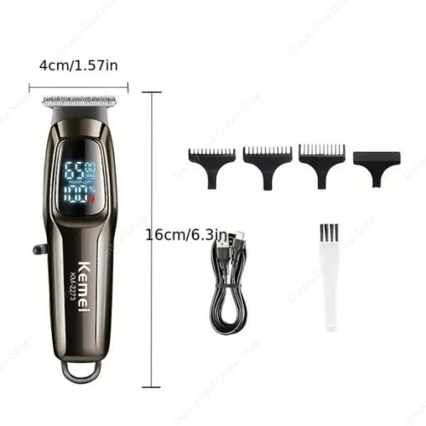 Kemei KM-2273 professional cordless hair clipper with 1800mAh battery and LED display – Zenipick Bangladesh