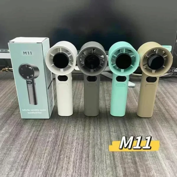 M11 bladeless mini turbo fan portable rechargeable handheld fan with 120 speed control 1800mAh battery Type-C charging by Zenipick