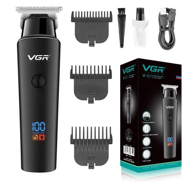 VGR V-937 Professional Rechargeable Electric Hair Trimmer-zenipick-2 VGR V-937 professional hair trimmer with 2000mAh battery 500min runtime LED display cordless – Zenipick Bangladesh
